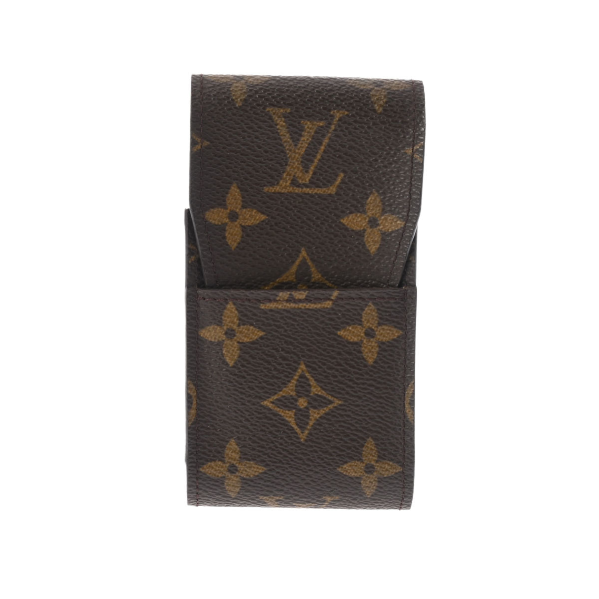 Louis Vuitton Damier Etuy Cigarette Case Brown Leather Accessories